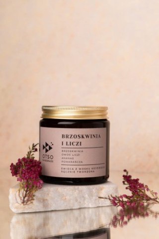 Świeca sojowa Brzoskwinia i liczi - świeca sojowa zapachowa - 120 ml