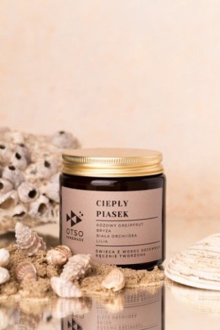 Świeca sojowa Ciepły piasek - świeca sojowa zapachowa - 120 ml