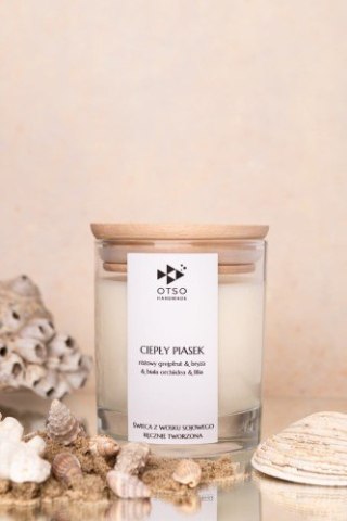 Świeca sojowa Ciepły piasek - świeca sojowa zapachowa - 250 ml