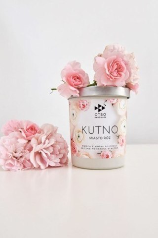 Świeca sojowa KUTNO MIASTO RÓŻ - świeca różana sojowa zapachowa - 280 ml