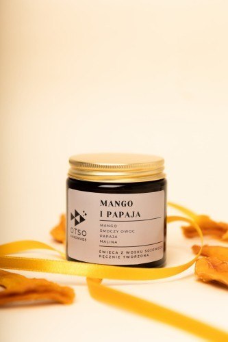 Świeca sojowa MANGO I PAPAYA - świeca sojowa zapachowa OTSO - 120 ml