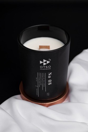 Świeca sojowa No 08 czarna - świeca sojowa zapachowa BLACK OTSO - 280 ml