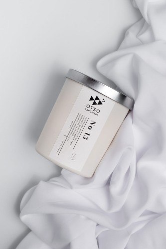 Świeca sojowa No 13 biała - świeca sojowa zapachowa WHITE OTSO - 280 ml