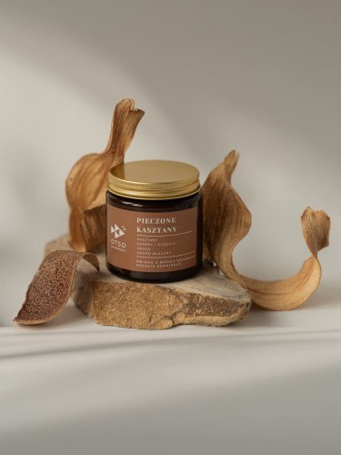 Świeca sojowa Pieczone kasztany - świeca sojowa zapachowa - 120 ml