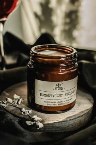 Świeca sojowa ROMANTYCZNY WIECZÓR - świeca sojowa zapachowa OTSO - 120 ml