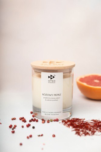 Świeca sojowa Różowy pieprz - świeca sojowa zapachowa - 250 ml