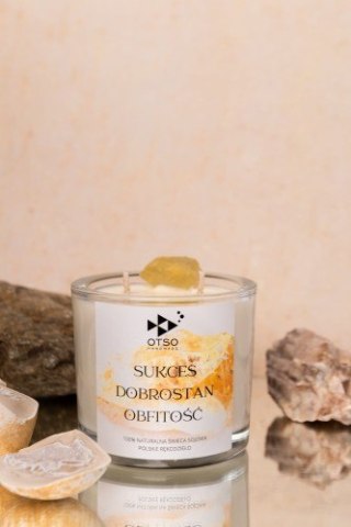 Świeca sojowa Sukces Dobrostan Obfitość - naturalna świeca sojowa na obfitość finansową - 250 ml