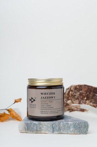 Świeca sojowa Wieczór jazzowy - świeca sojowa zapachowa - 120 ml