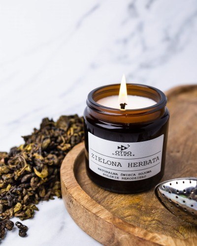 Świeca sojowa ZIELONA HERBATA - świeca sojowa zapachowa OTSO - 120 ml
