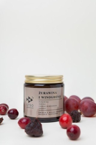 Świeca sojowa Żurawina i winogrono - świeca sojowa zapachowa - 120 ml