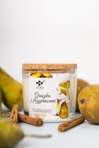 Świeca świąteczna Gruszka z przyprawami - świeca sojowa zapachowa - 250 ml
