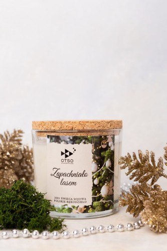 Świeca świąteczna Zapachniało lasem - świeca sojowa zapachowa - 250 ml