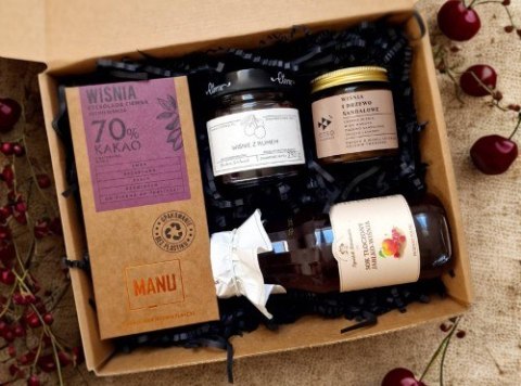 Zestaw prezentowy Wiśnie i drzewo sandałowe - box prezentowy, pomysł na prezent