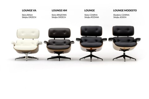 King Home Fotel LOUNGE HM czarny / heban z podnóżkiem