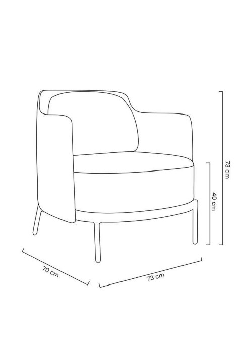 Fotel VENICE BLACK czarny PU / pepitka