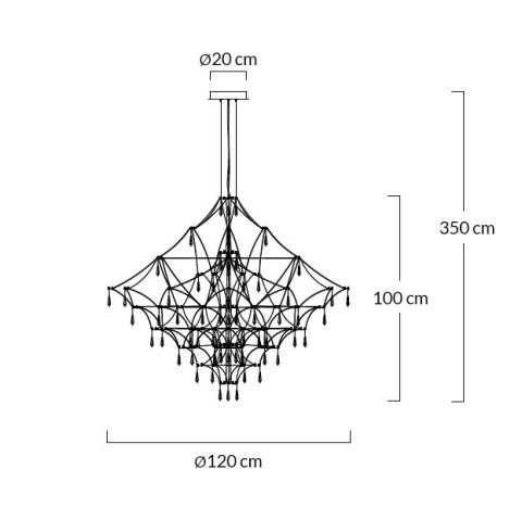 MOOSEE lampa wisząca CONSTELATION 120 - LED, stal szczotkowana