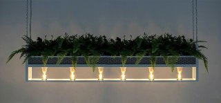 MOOSEE lampa wisząca / kwietnik SEMIRA 180 INDUSTRIAL biała