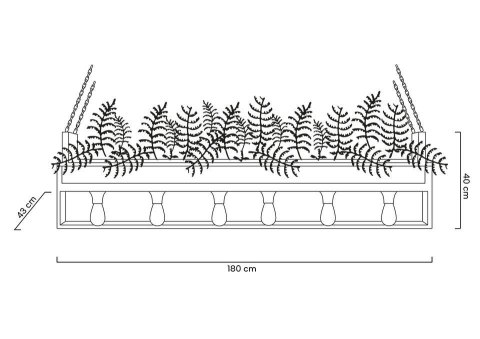 MOOSEE lampa wisząca / kwietnik SEMIRA 180 INDUSTRIAL biała