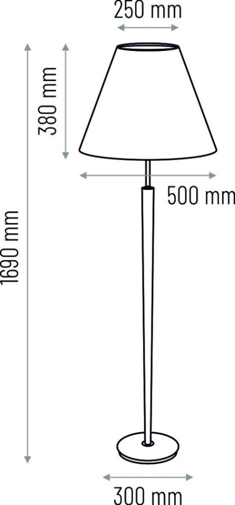 Lampa podłogowa Venus - szary