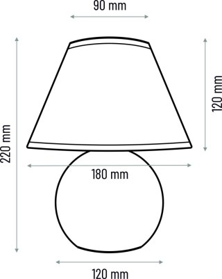 Lampa stołowa Kula szary marmur
