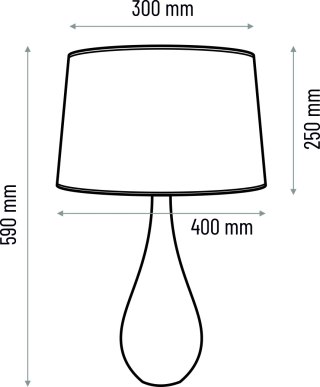 Lampa stołowa komodowa VASE - biała