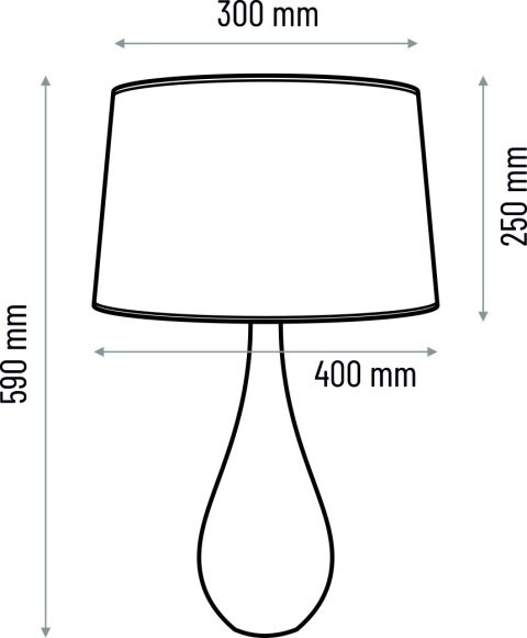 Lampa stołowa komodowa VASE - czarna