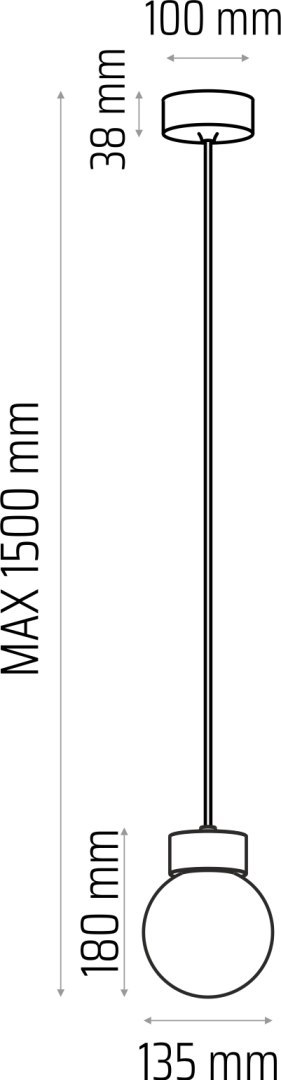 Lampa wisząca Barrel-Orb Kula 1pł biały