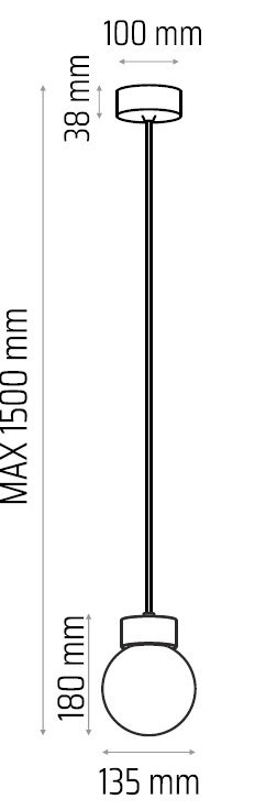 Lampa wisząca Barrel-Orb Kula 1pł dąb