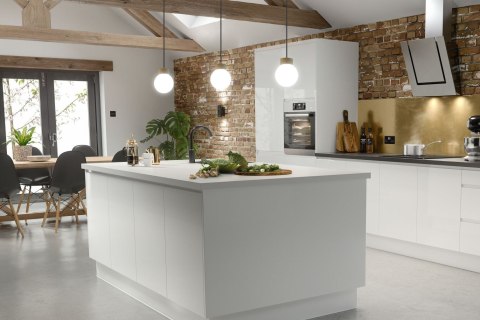 Lampa wisząca Barrel-Orb Kula 3pł biały