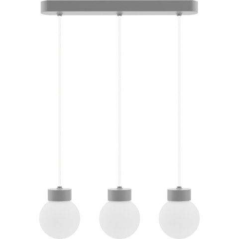 Lampa wisząca Barrel-Orb Kula 3pł szary