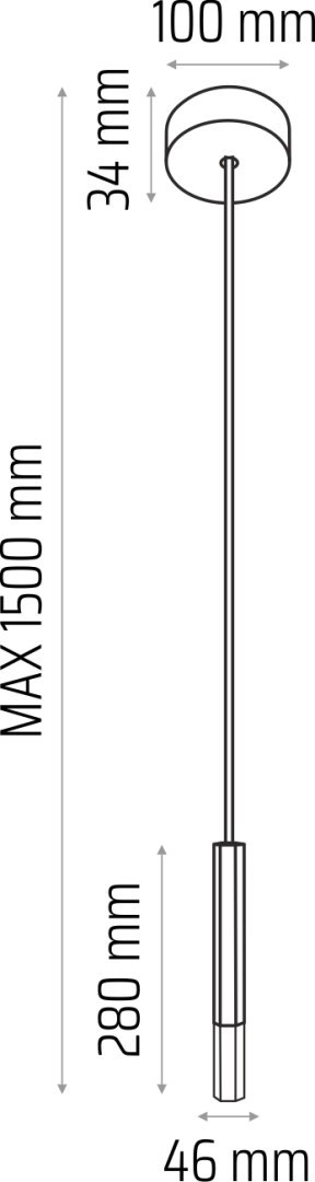 Lampa wisząca Madera2 Hexa 1 pł klosz dąb