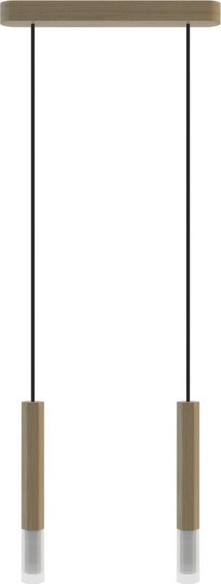 Lampa wisząca Madera2 Hexa 2 pł klosz dąb