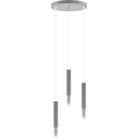 Lampa wisząca Madera2 Hexa 3pł (plafon) klosz szary