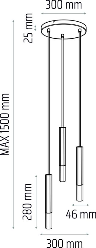 Lampa wisząca Madera2 Hexa 3pł (plafon) klosz szary