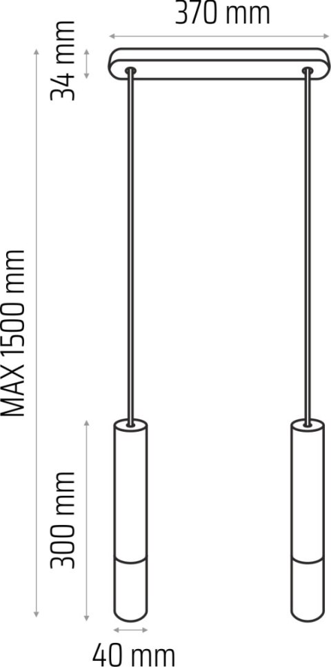 Lampa wisząca Madera2 klosz 2 pł biały