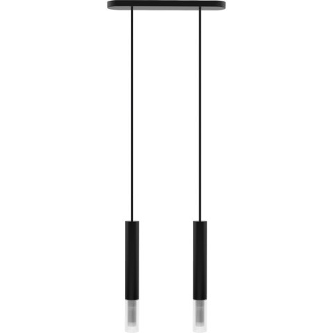 Lampa wisząca Madera2 klosz 2 pł czarny