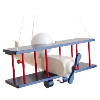 Lampa wisząca Samolot duży granatowo-biało-czerwony