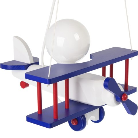 Lampa wisząca Samolot mały niebiesko-biało-czerwony