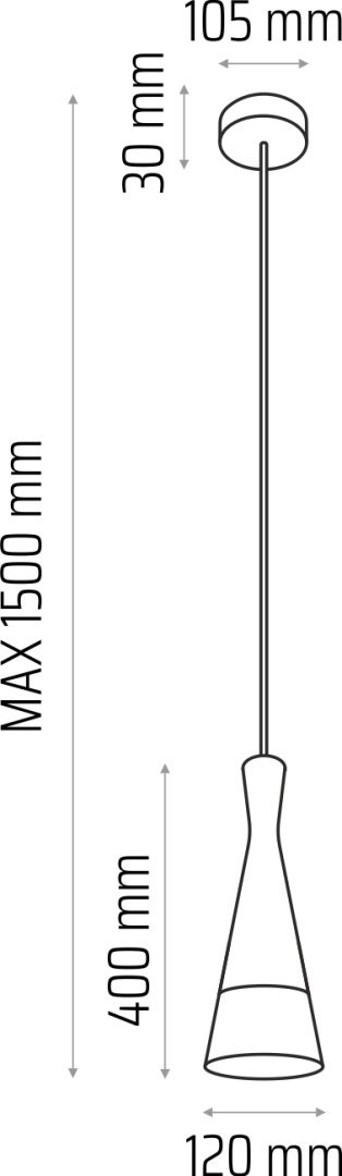 Lampa wisząca biała Vegas2 1pł