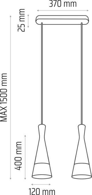 Lampa wisząca biała Vegas2 2pł