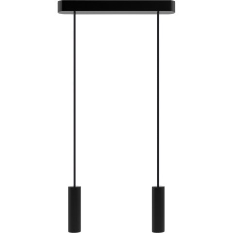 Lampa wisząca czarna Madera 2pł