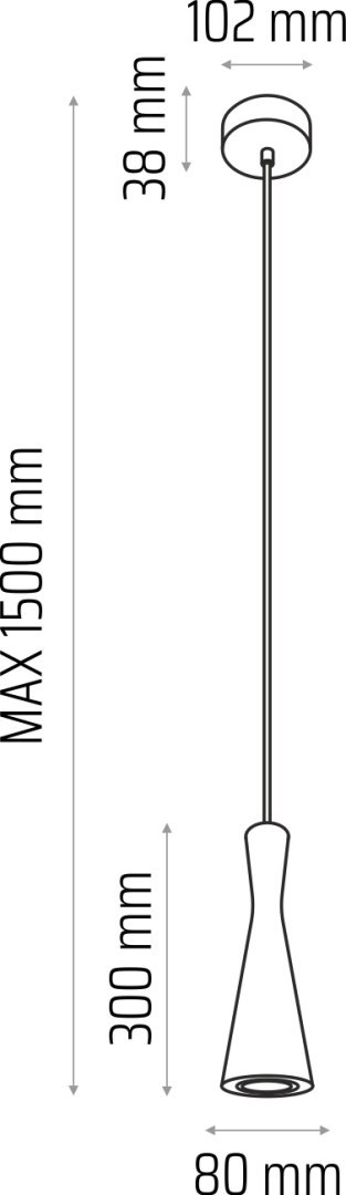 Lampa wisząca czarna Vegas 1 pł