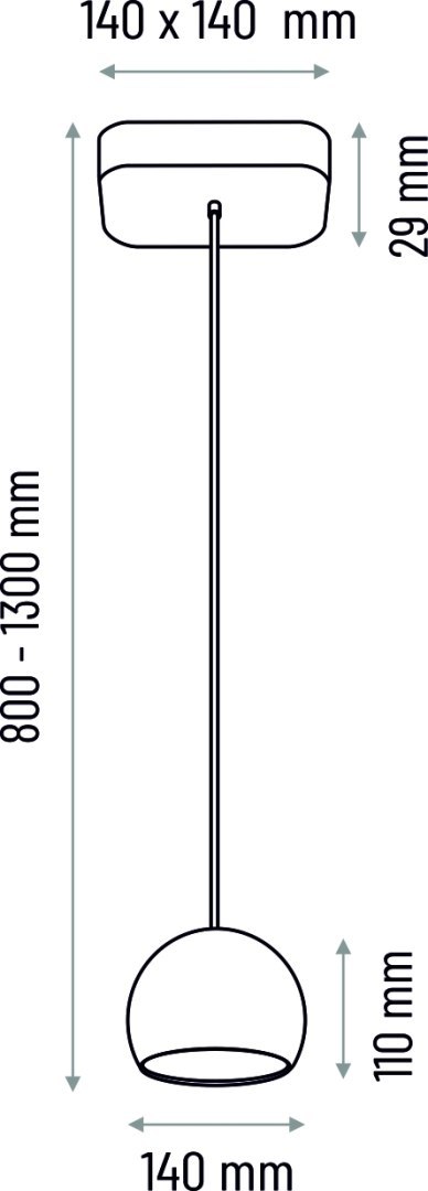 Lampa wisząca szara Balli Kule 1pł