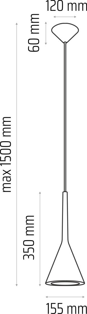 Lampa wisząca szara Zen 1pł