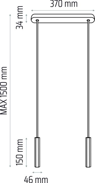 Madera Hexa zwis 2 pł dąb