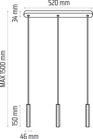 Madera Hexa zwis 3 pł czarny