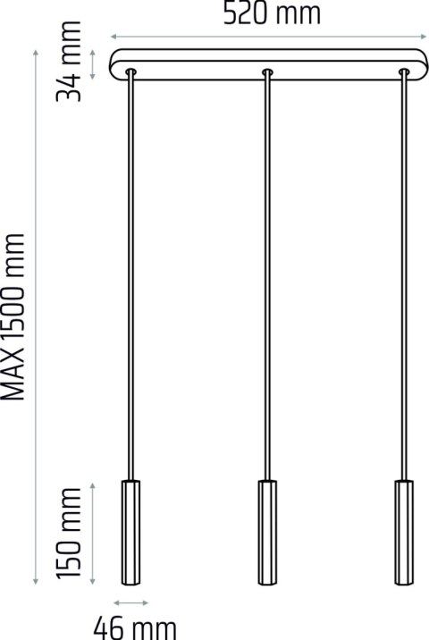Madera Hexa zwis 3 pł czarny