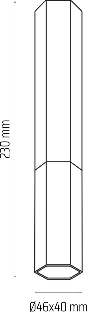 Madera2 Hexa spot 23 klosz czarny
