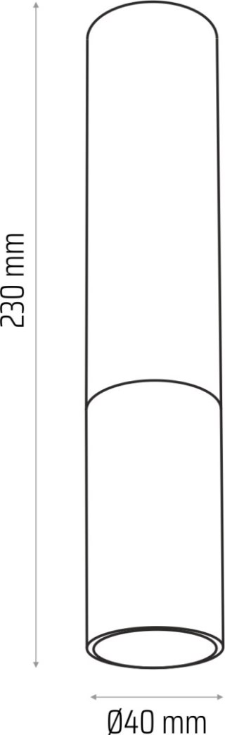 Madera2 klosz spot 23 cm czarny