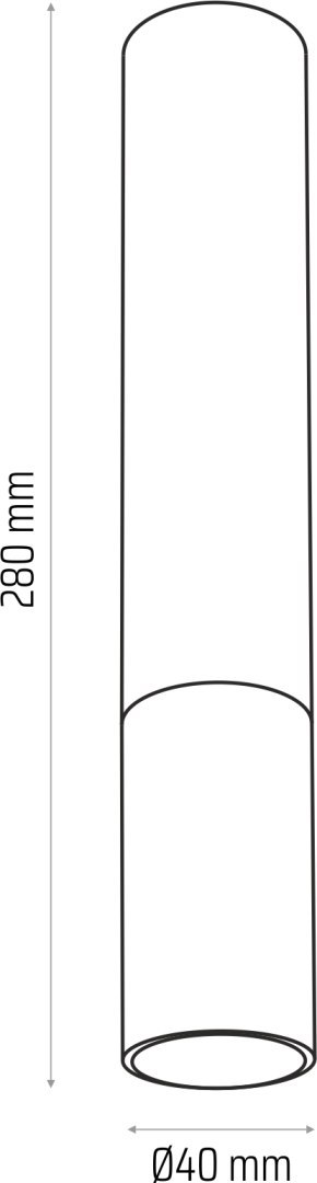 Madera2 klosz spot 28 cm czarny